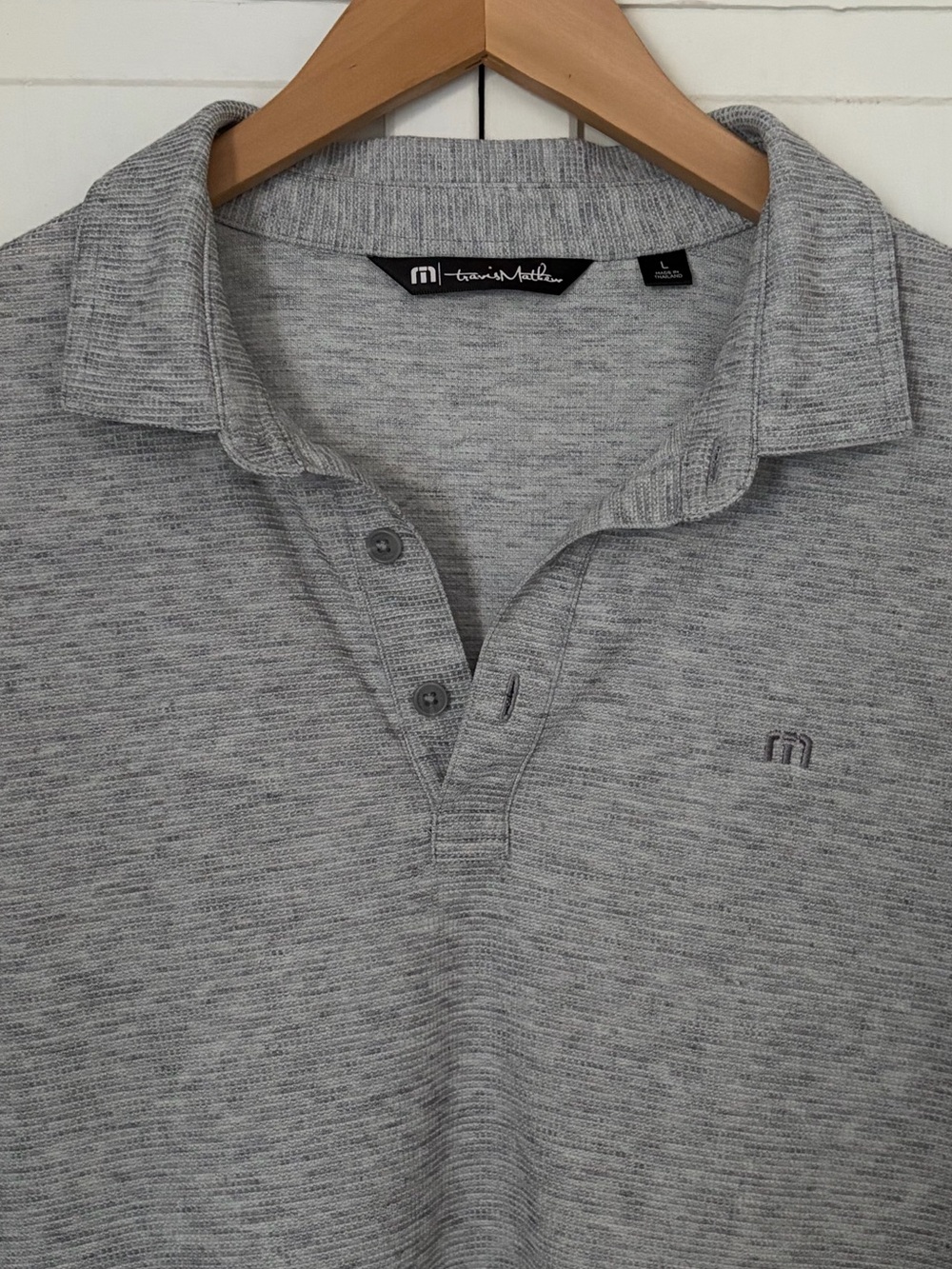 Travis Mathew Men’s Size L Long Sleeve Button Cuff Polo Shirt